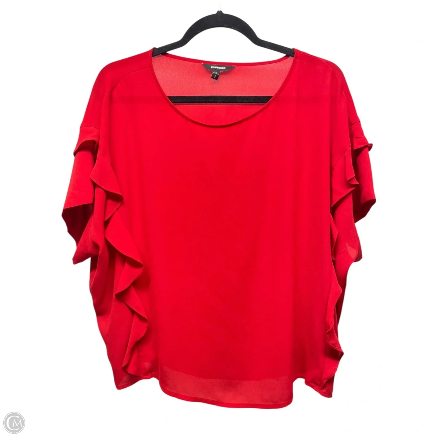 Top Short Sleeve By Express In Red, Size: M