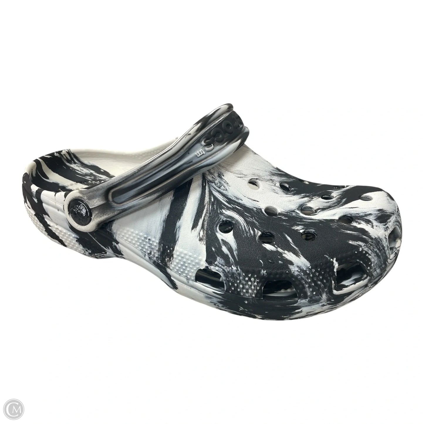 Shoes Athletic By Crocs In Black & White, Size: 8