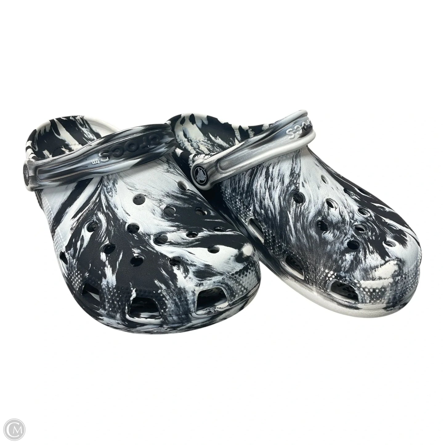 Shoes Athletic By Crocs In Black & White, Size: 8