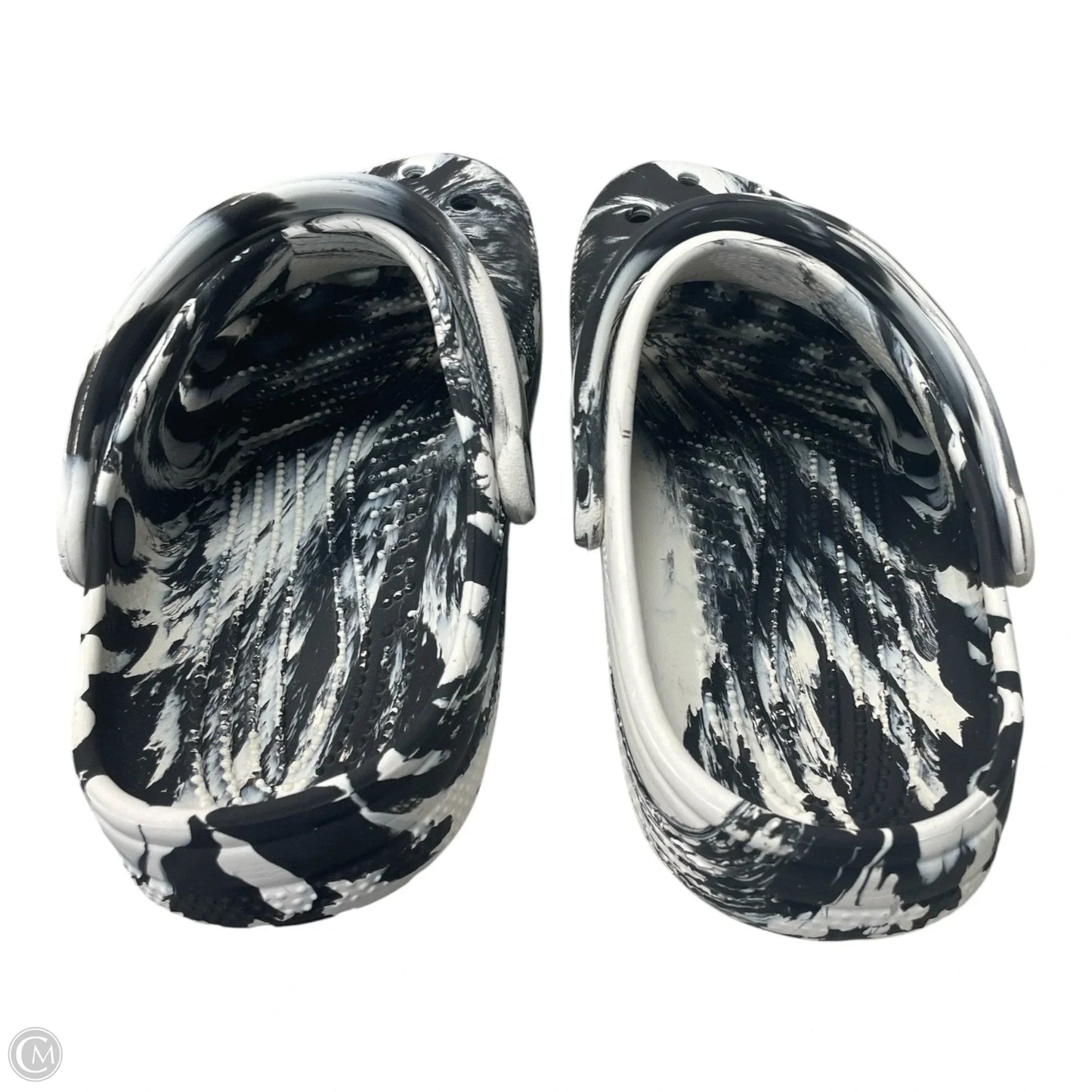 Shoes Athletic By Crocs In Black & White, Size: 8