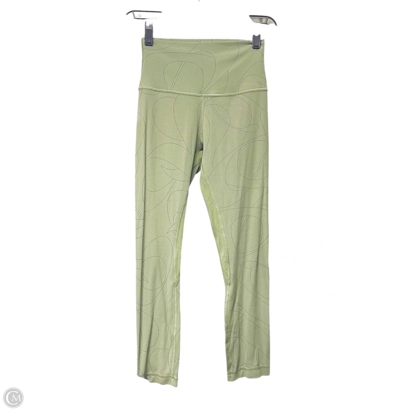 Athletic Capris By Lululemon In Black & Green, Size: S