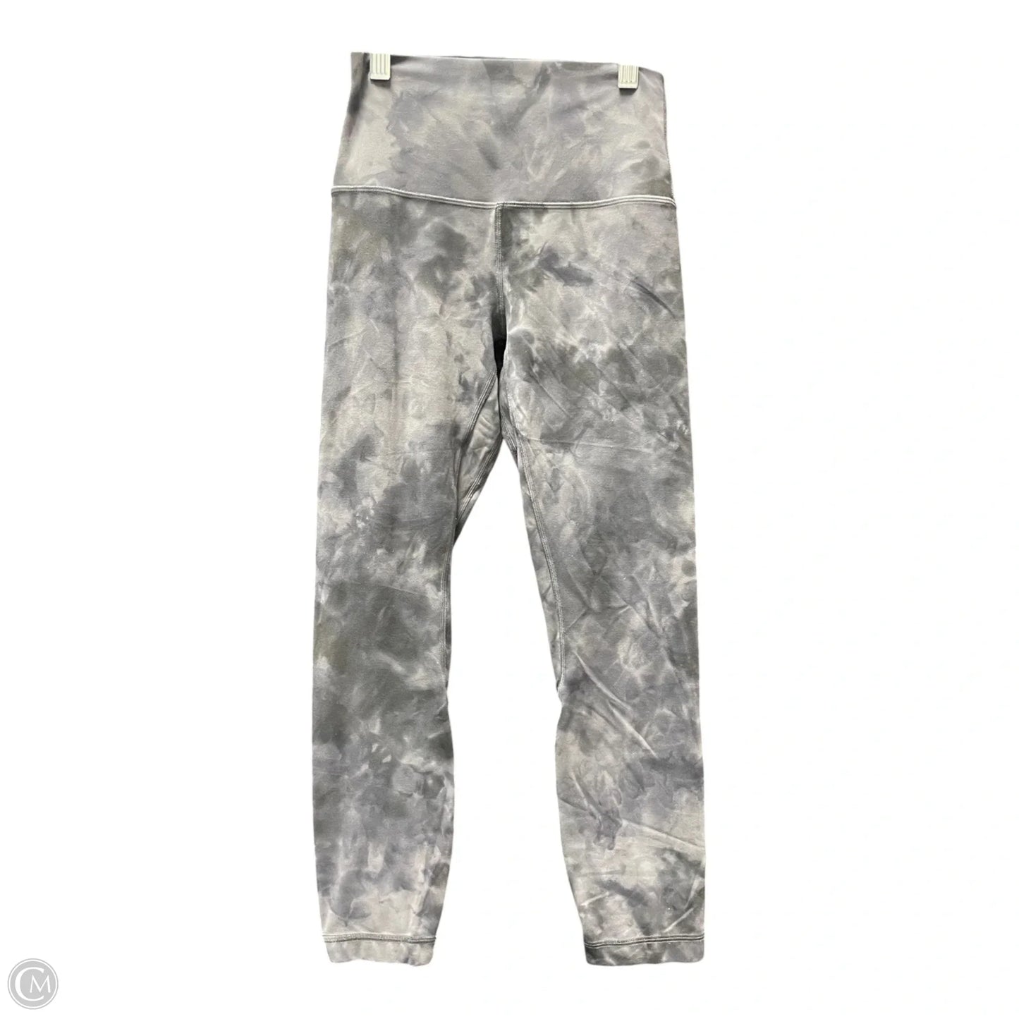 Athletic Capris By Lululemon In Black & Grey, Size: 4