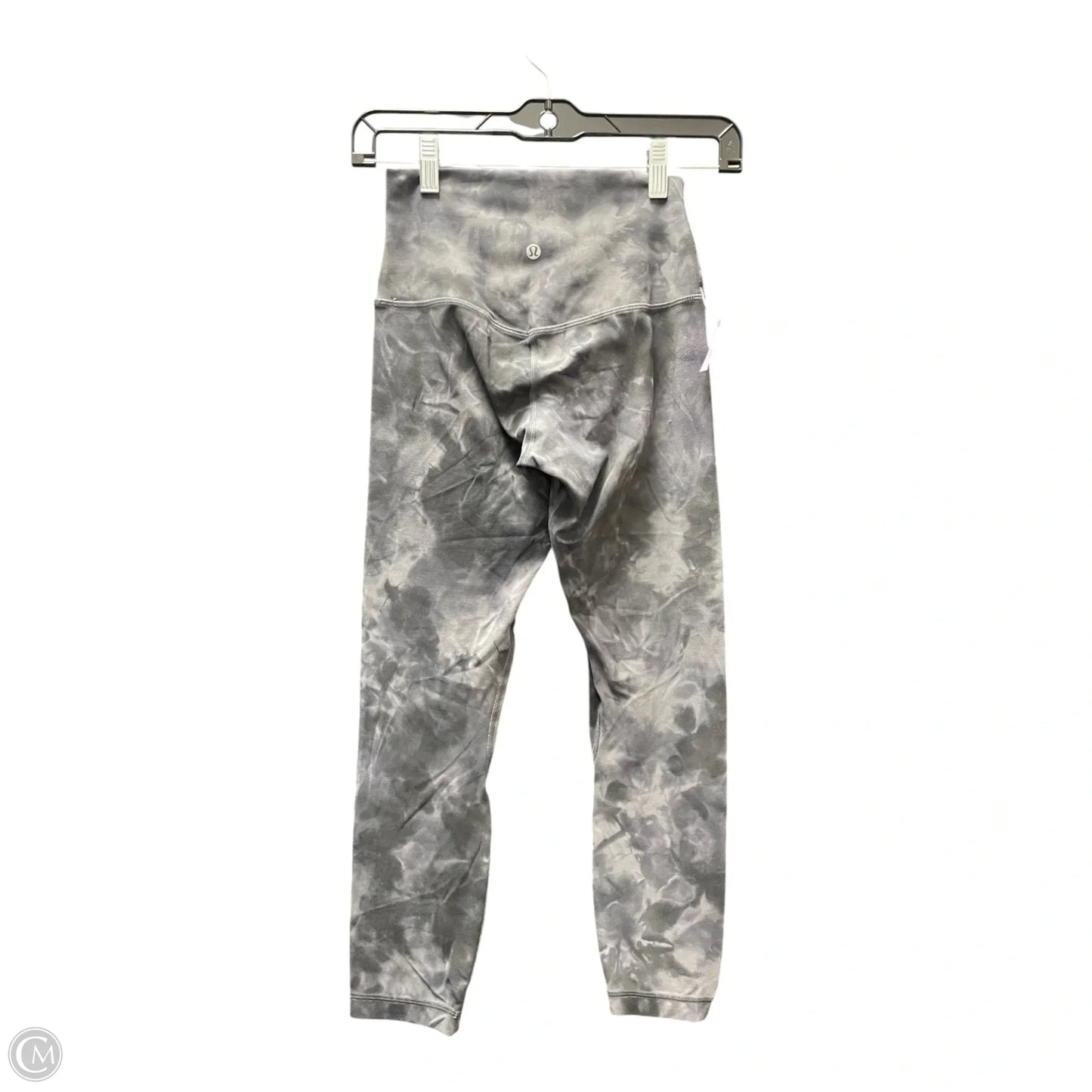 Athletic Capris By Lululemon In Black & Grey, Size: 4