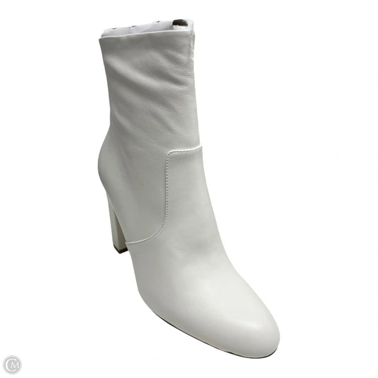 Boots Ankle Heels By Steve Madden In White, Size: 9