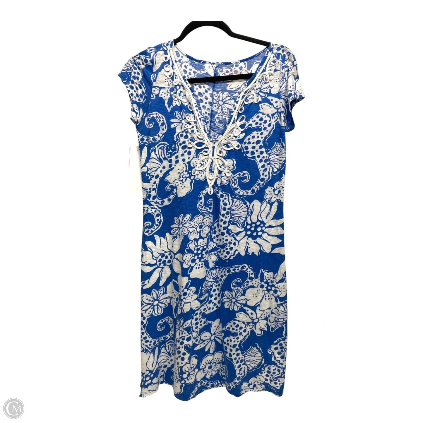 Dress Casual Short By Lilly Pulitzer In Blue & White, Size: S
