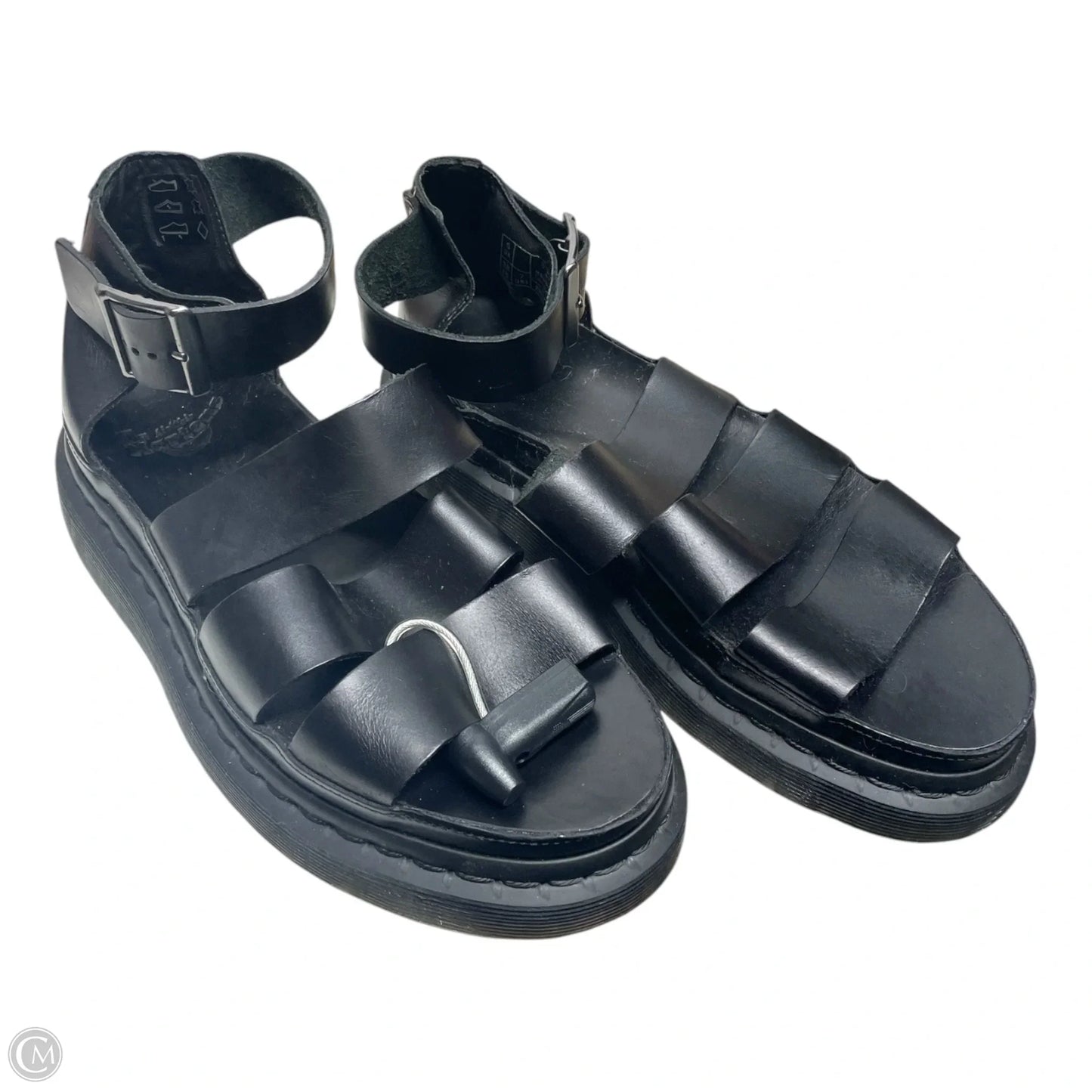Sandals Heels Block By Dr Martens In Black, Size: 7