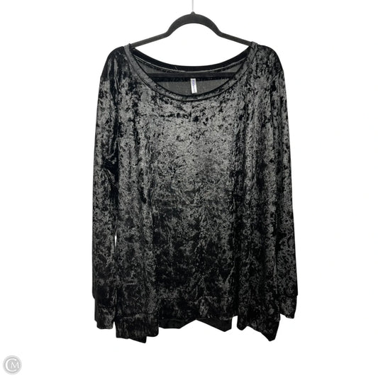 Top Long Sleeve By piphany -  In Black, Size: 2x