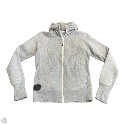 Athletic Jacket By Lululemon In Grey, Size: Xs
