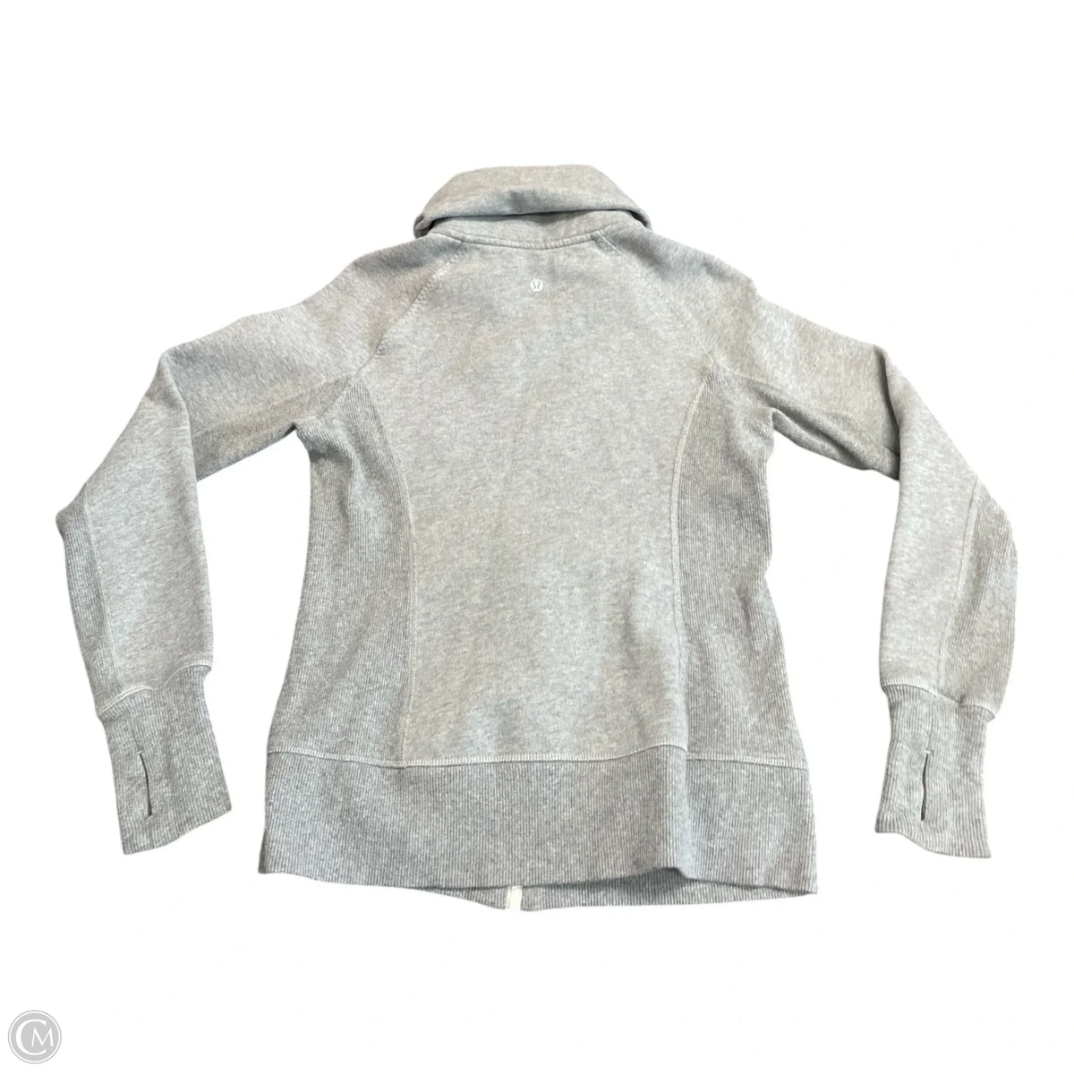 Athletic Jacket By Lululemon In Grey, Size: Xs