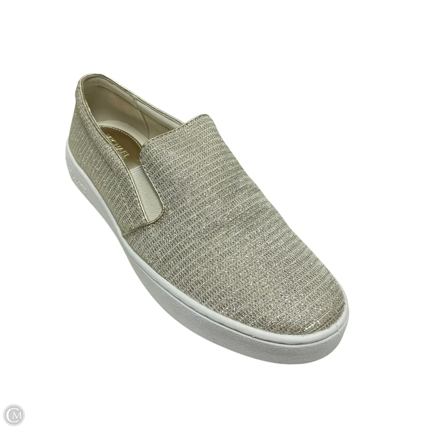 Shoes Flats By Michael By Michael Kors In Gold & White, Size: 7.5