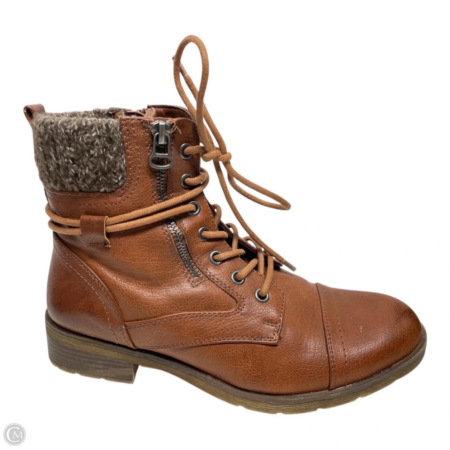 Boots Ankle Flats By Limelight In Brown, Size: 9
