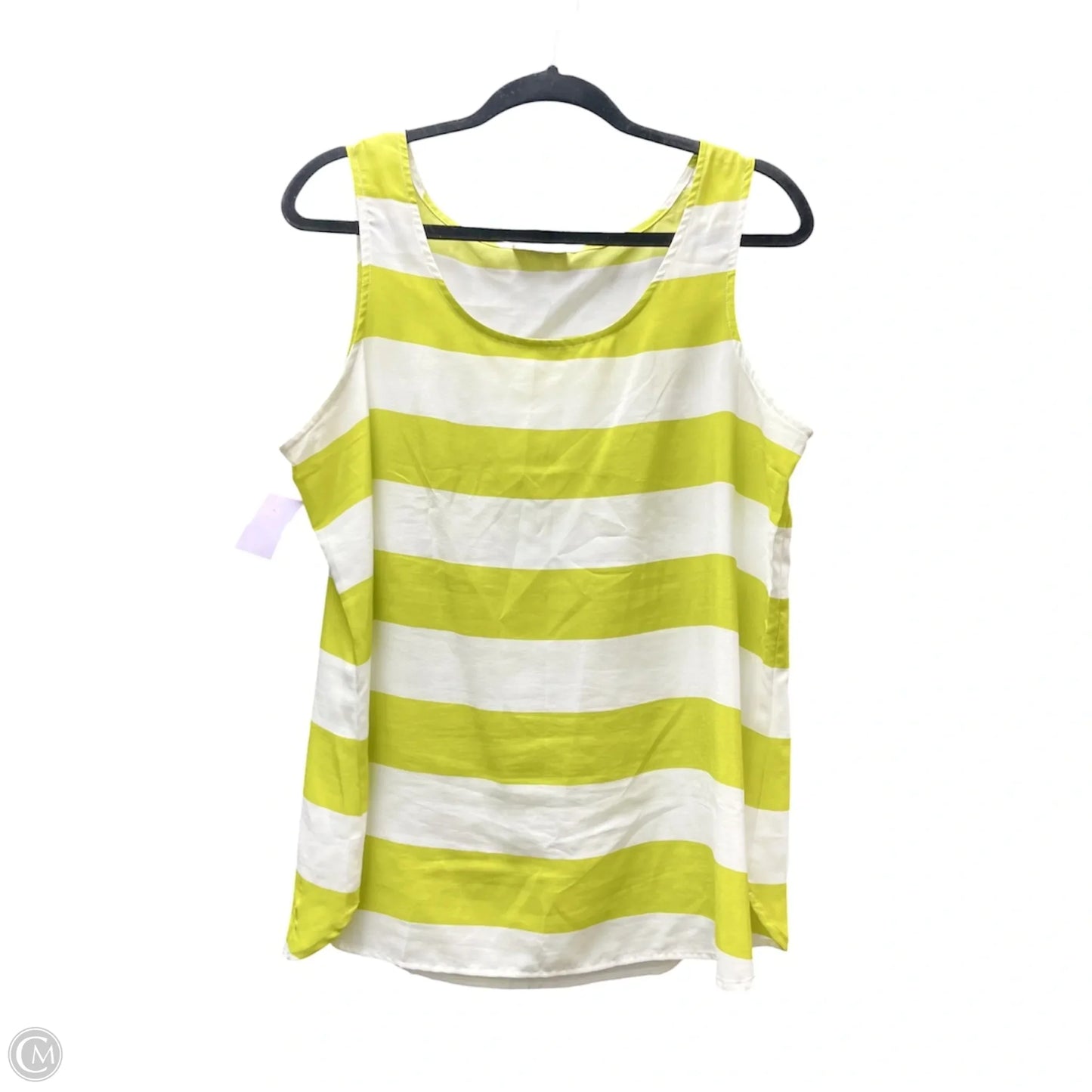 Top Sleeveless By Loft In Striped Pattern, Size: L