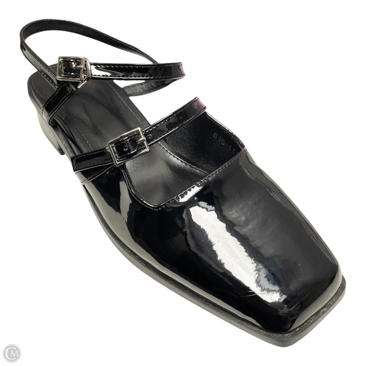 Sandals Heels Block By Clothes Mentor In Black, Size: 10.5