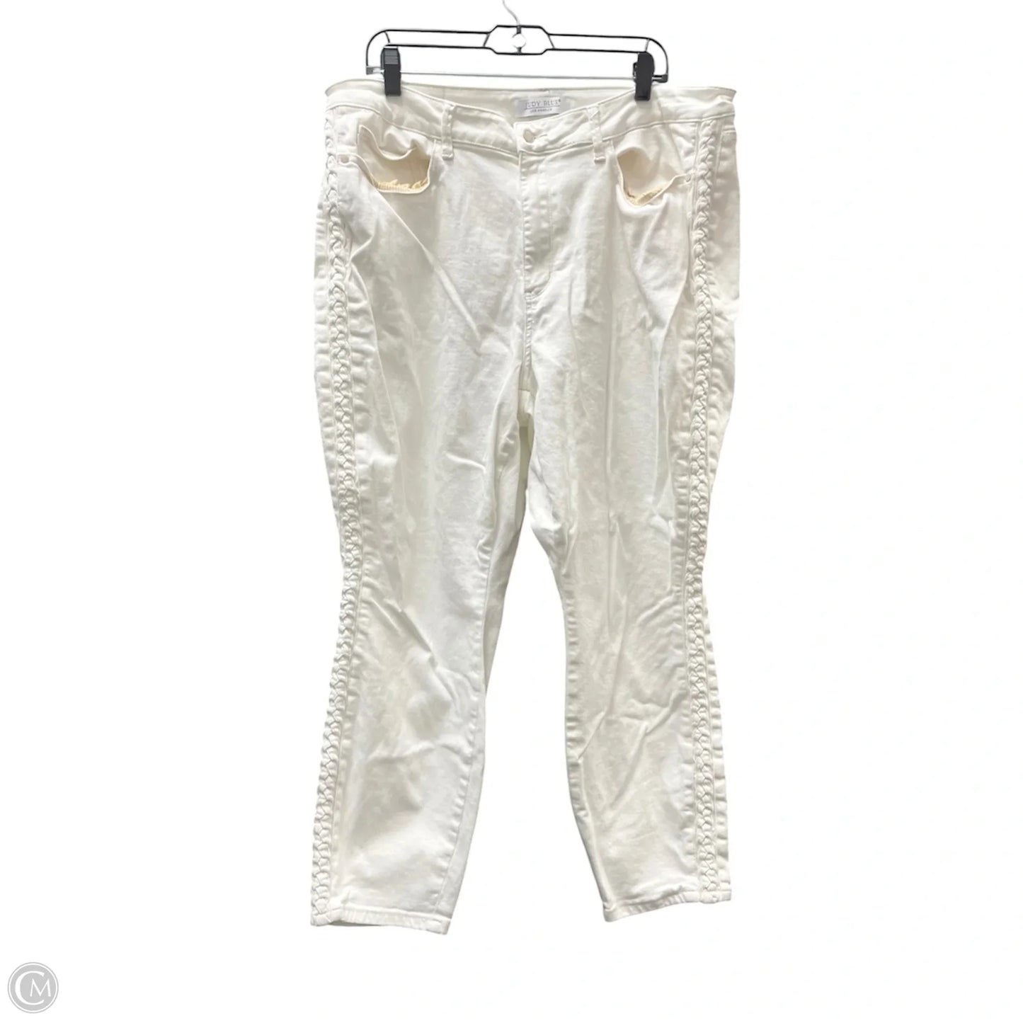 Jeans Skinny By Judy Blue In White, Size: 22