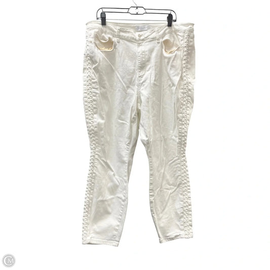 Jeans Skinny By Judy Blue In White, Size: 22
