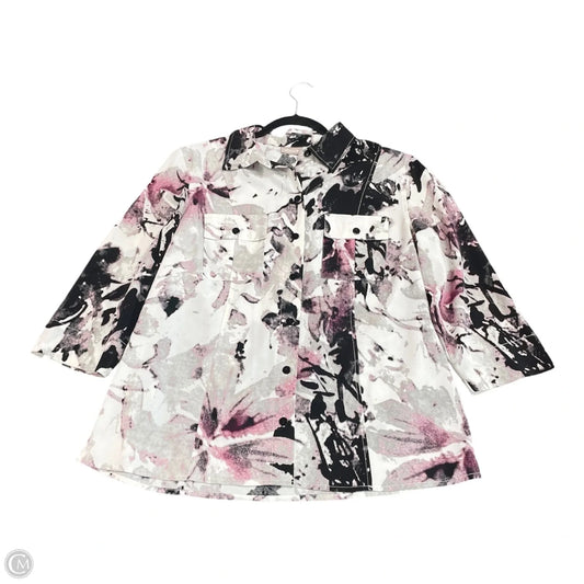 Top 3/4 Sleeve By Chicos In Multi-colored, Size: M
