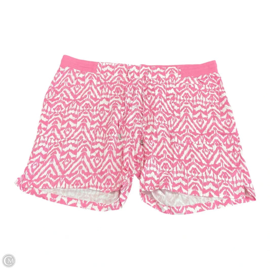 Shorts By Caribbean Joe In Pink & White, Size: L