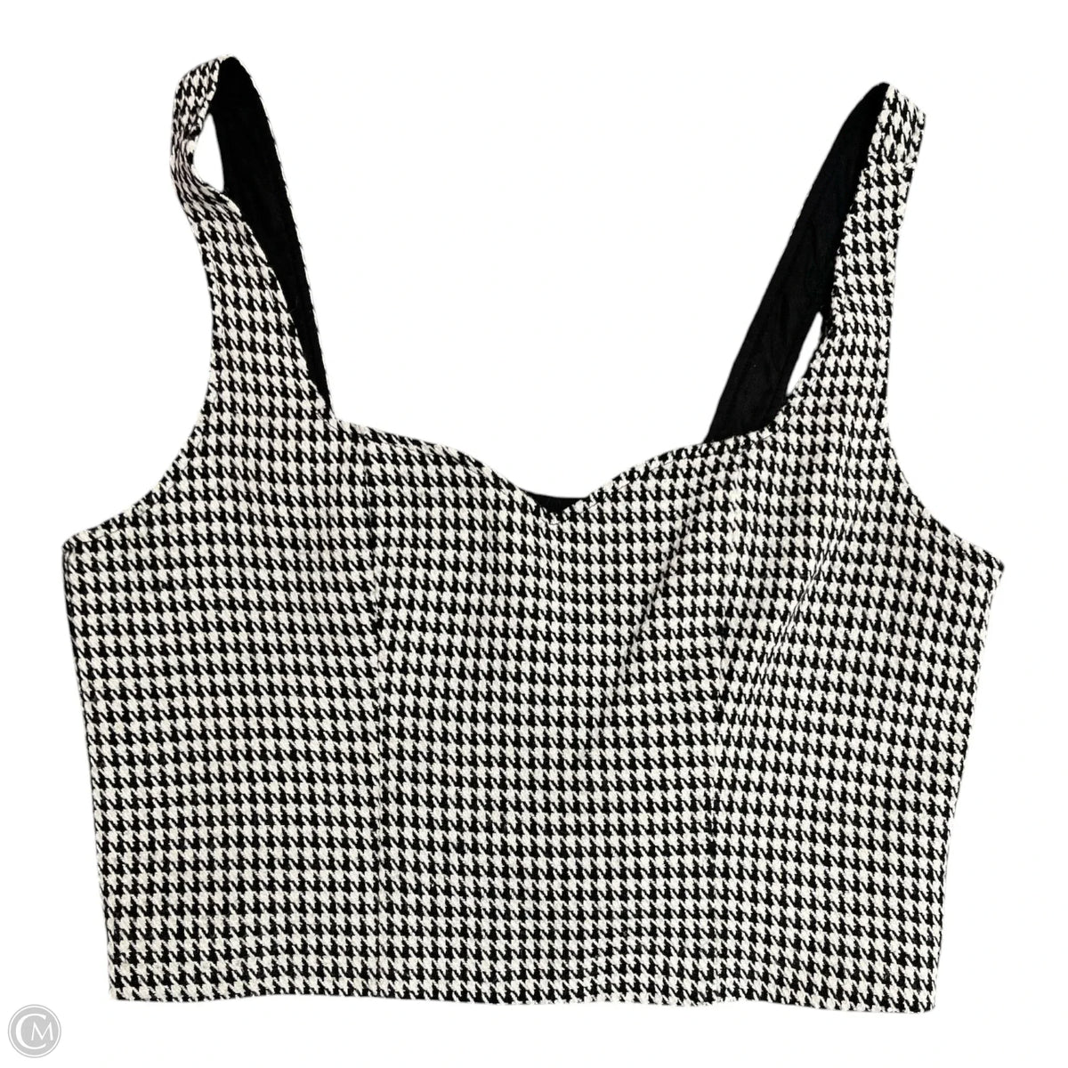 Top Sleeveless By Copper Key In Black & White, Size: L