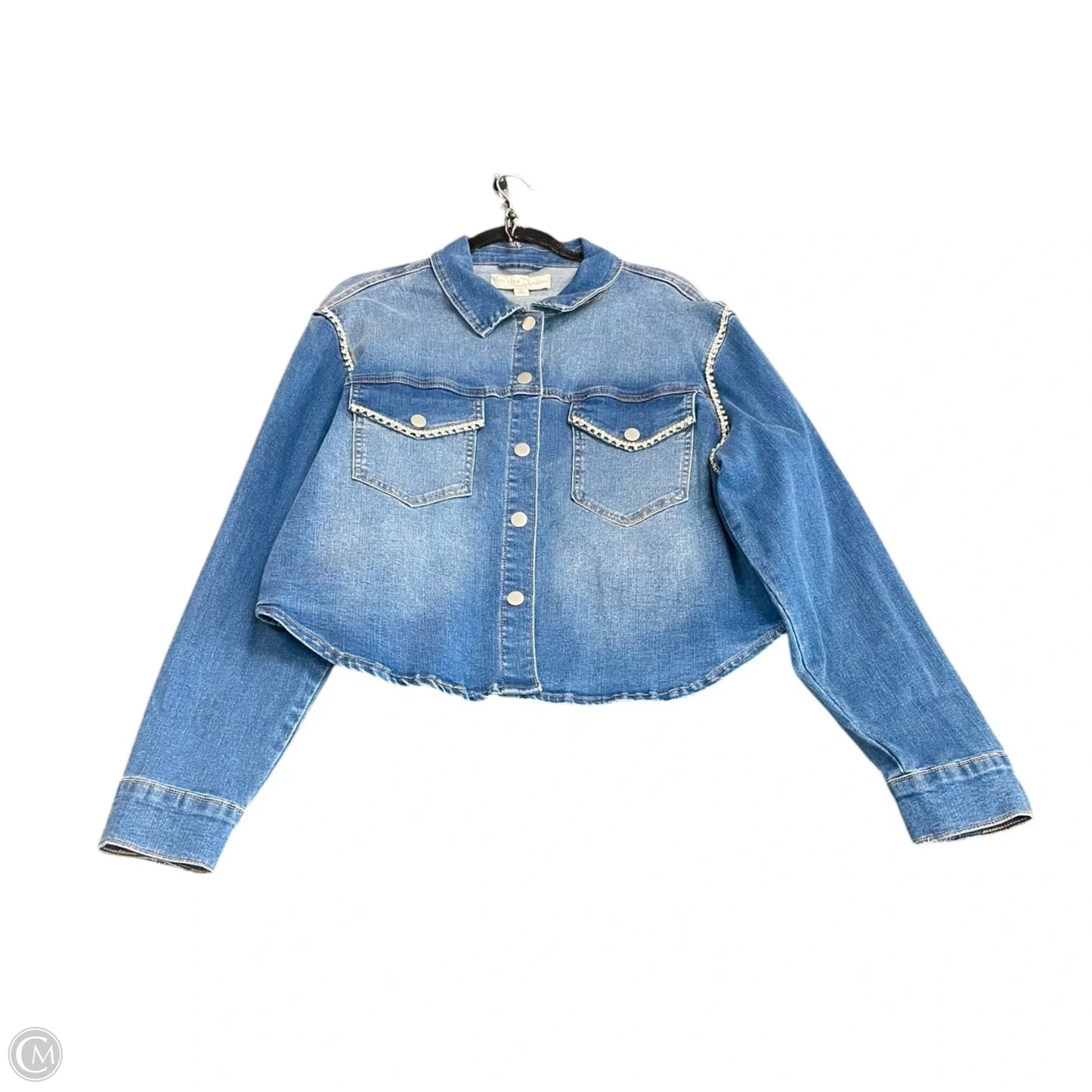 Jacket Denim By Cato In Blue, Size: L