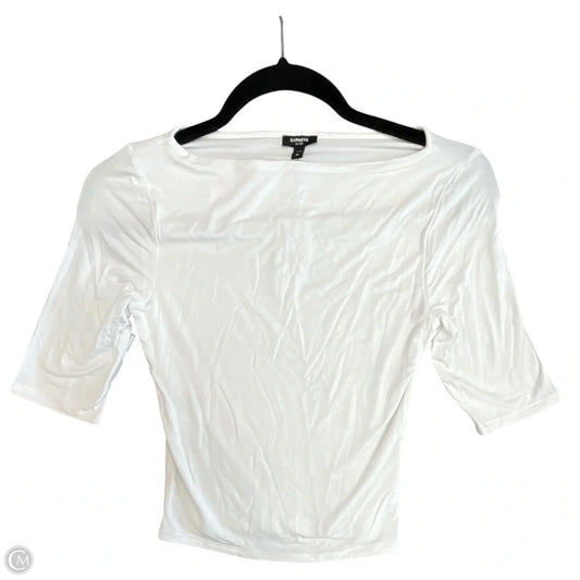 Top Short Sleeve Basic By Express In White, Size: Xs