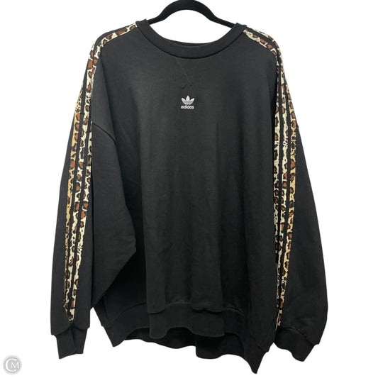 Sweatshirt Crewneck By Adidas In Black, Size: L