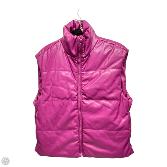 Vest Puffer & Quilted By Entro In Pink, Size: S