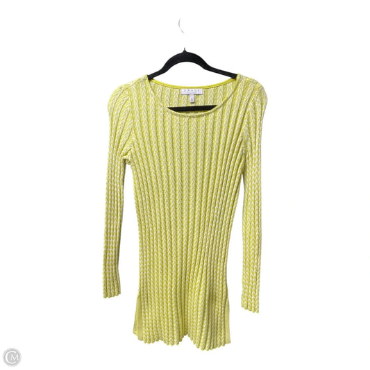 Dress Sweater By Chaus In White & Yellow, Size: S
