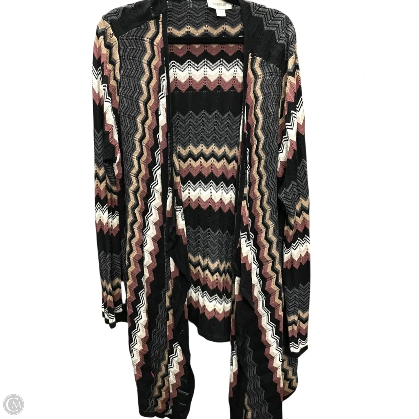 Cardigan By Avenue In Multi-colored, Size: 2x