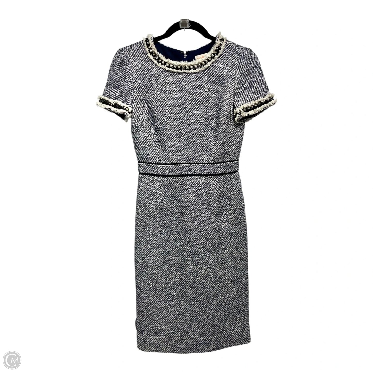 Dress Designer By Tory Burch In Blue & White, Size: 0