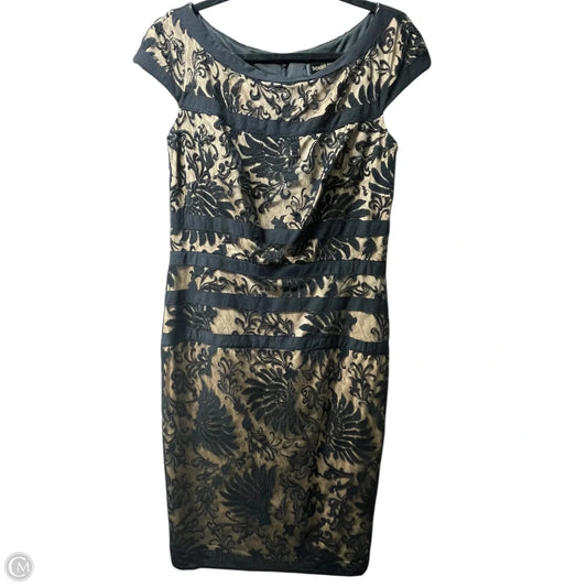 Dress Designer By tadashi shoji  In Black & Tan, Size: 12
