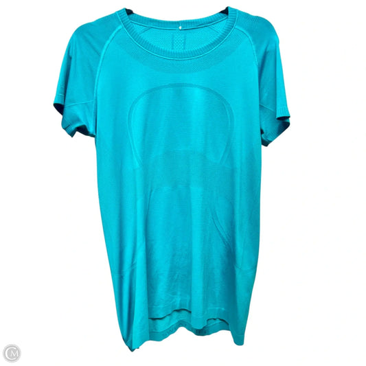 Top Short Sleeve By Lululemon In Teal, Size: L