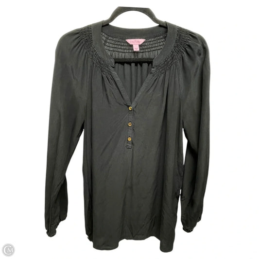 Top Long Sleeve Designer By Lilly Pulitzer In Black, Size: L