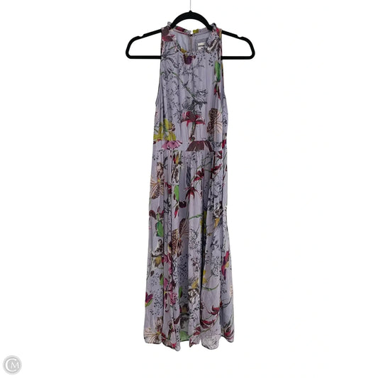 Dress Casual Midi By Anthropologie In Floral Print, Size: 0
