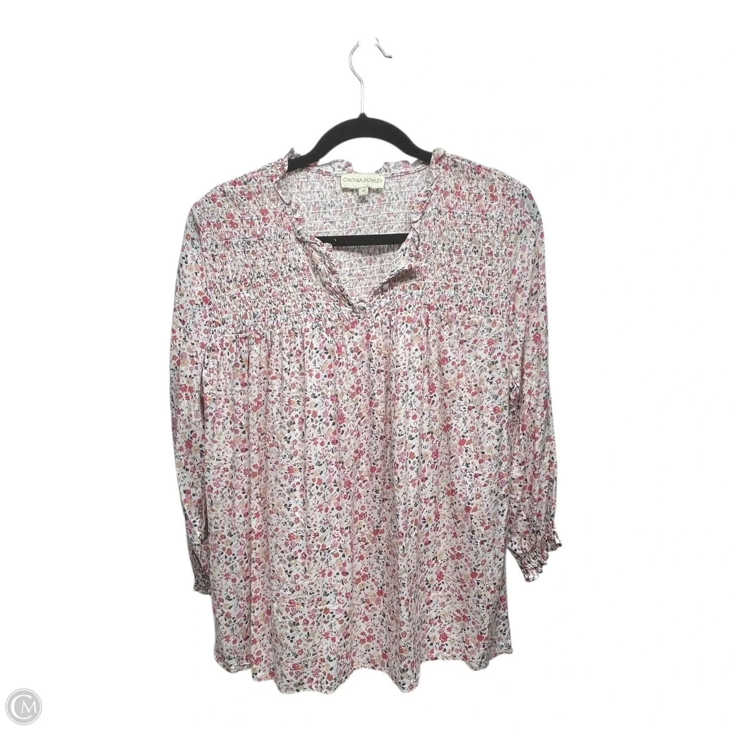 Top Long Sleeve By Cynthia Rowley In Floral Print, Size: M
