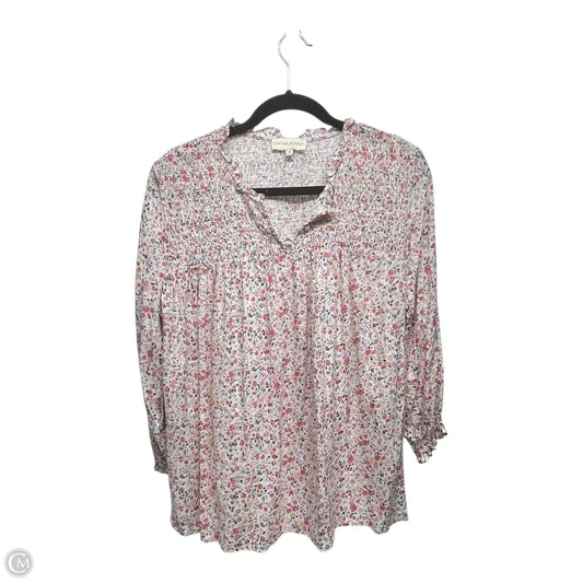Top Long Sleeve By Cynthia Rowley In Floral Print, Size: M