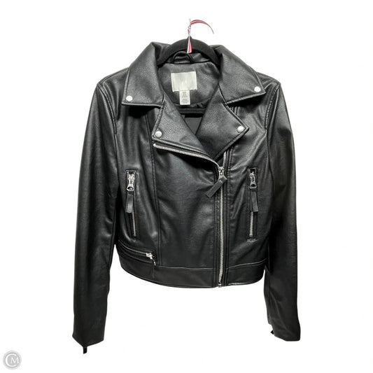 Jacket Moto By H&m In Black, Size: Xs