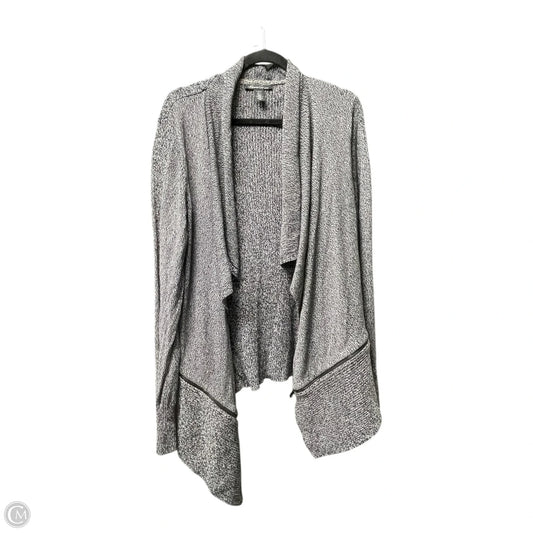 Sweater Cardigan By Kenneth Cole In Grey, Size: L