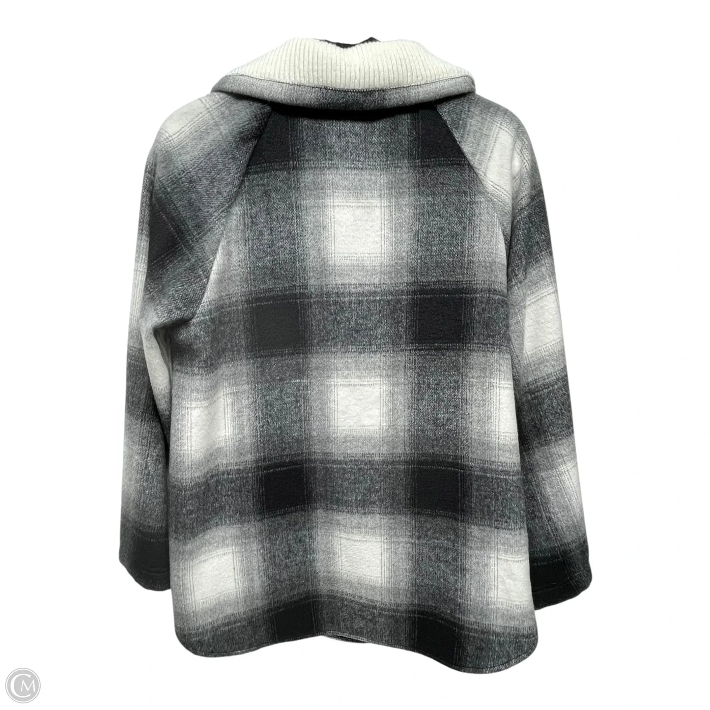 Sweatshirt Collar By Marc New York In Grey & White, Size: S