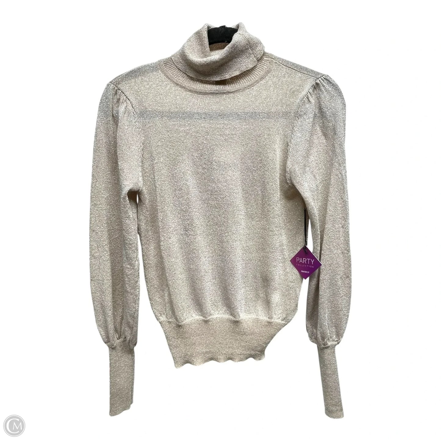 Sweater By Forever 21 In Silver & Tan, Size: S