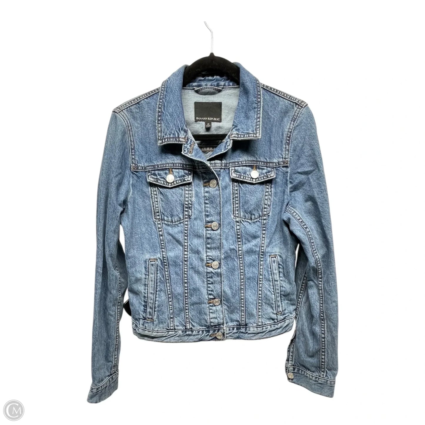 Jacket Denim By Banana Republic In Blue Denim, Size: M