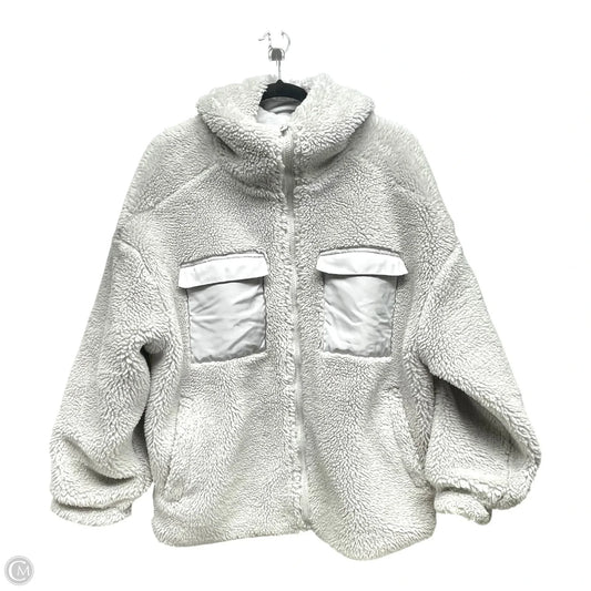Jacket Faux Fur & Sherpa By Alo In Grey, Size: S