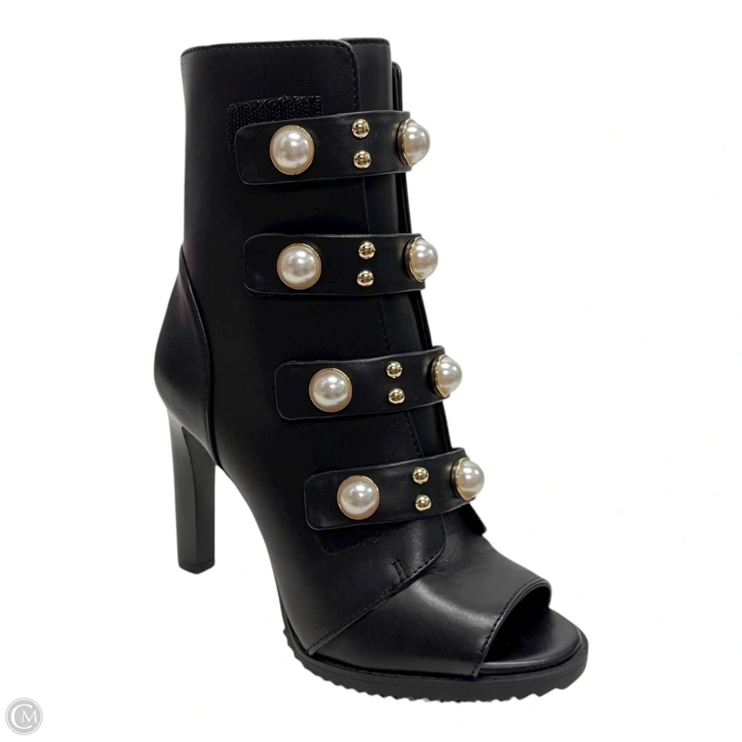 Boots Designer By Karl Lagerfeld In Black & Cream, Size: 7
