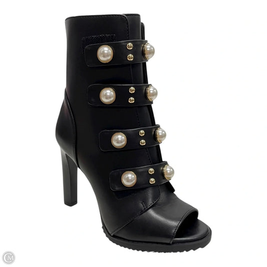 Boots Designer By Karl Lagerfeld In Black & Cream, Size: 7