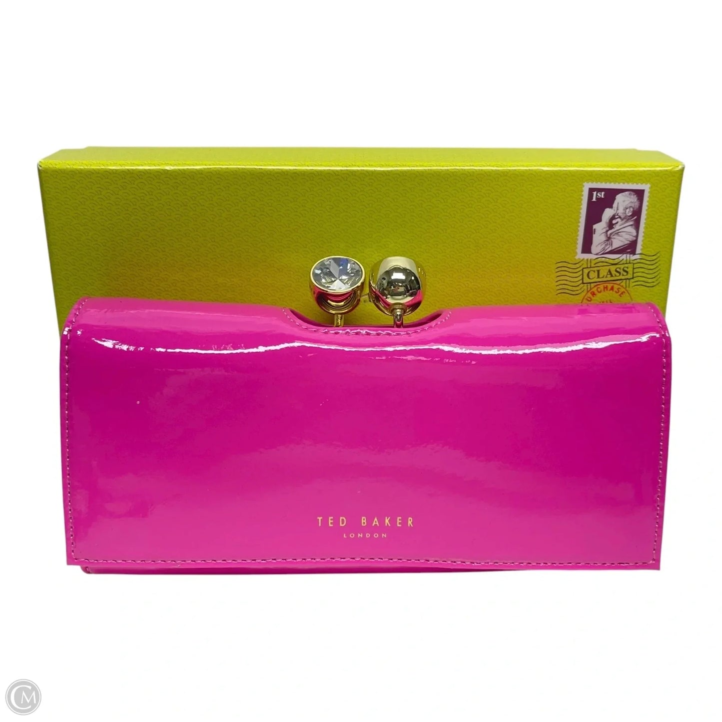 Clutch Leather By Ted Baker, Size: Medium