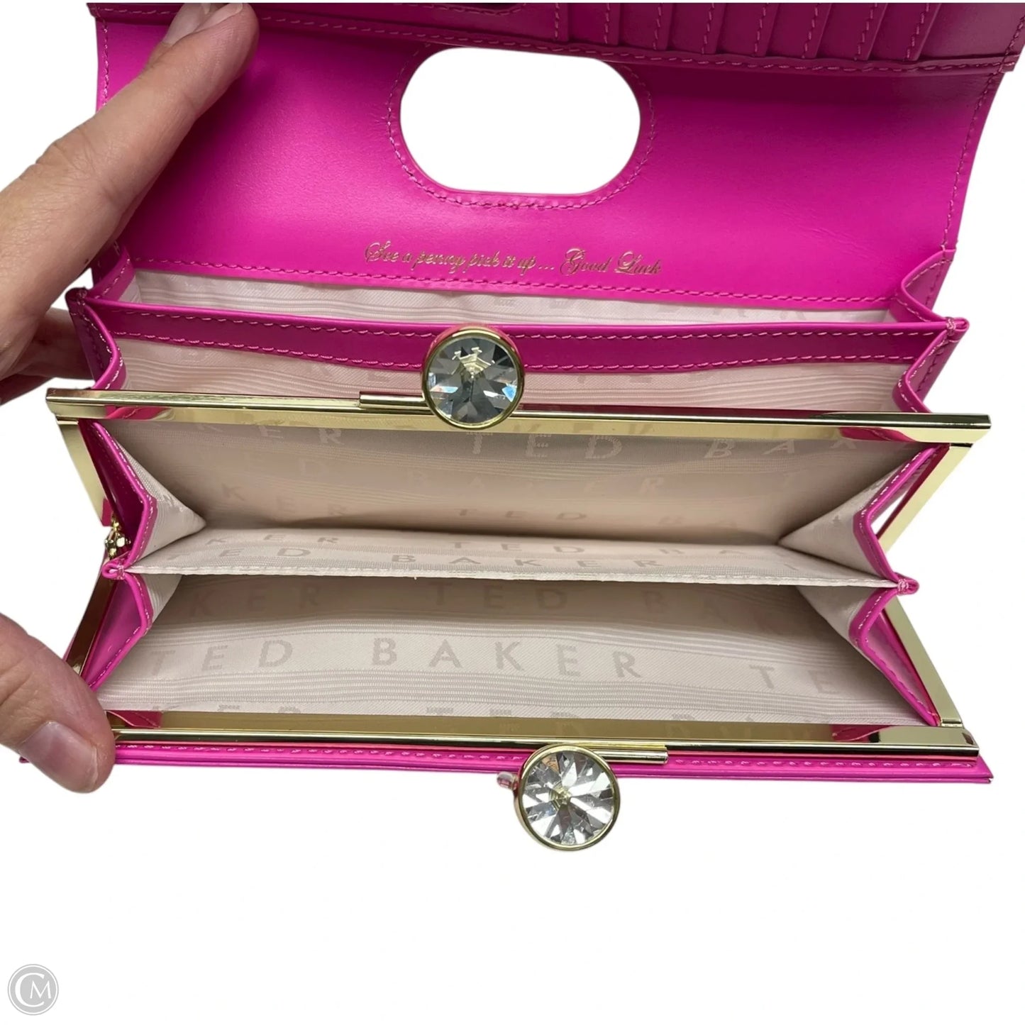 Clutch Leather By Ted Baker, Size: Medium