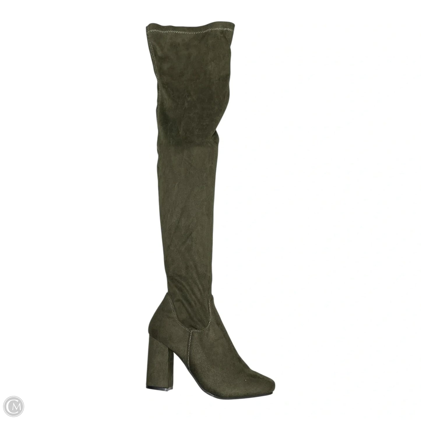 Boots Knee Heels By J. ADAMS In Green, Size: 8.5