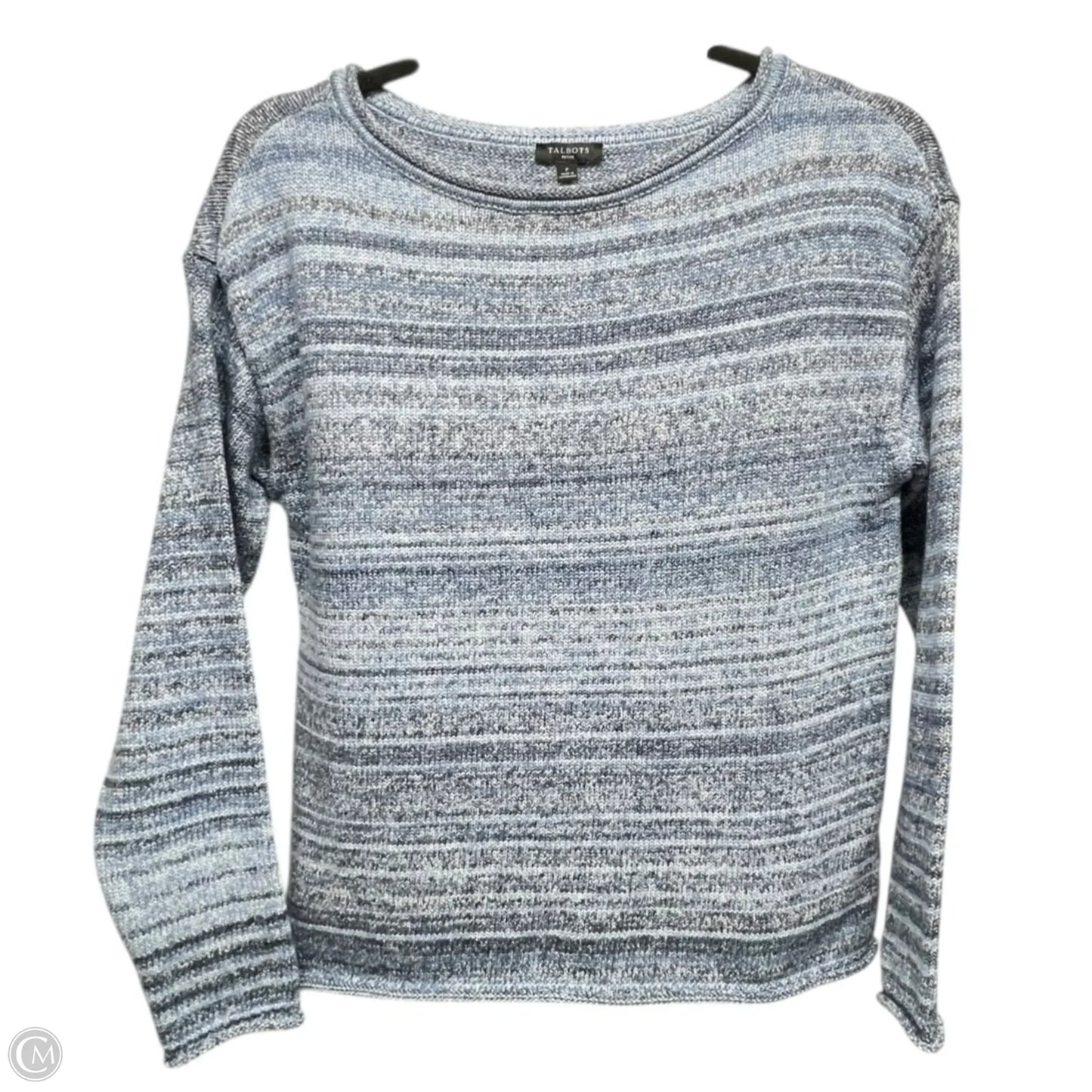 Sweater By Talbots In Blue & White, Size: Xs