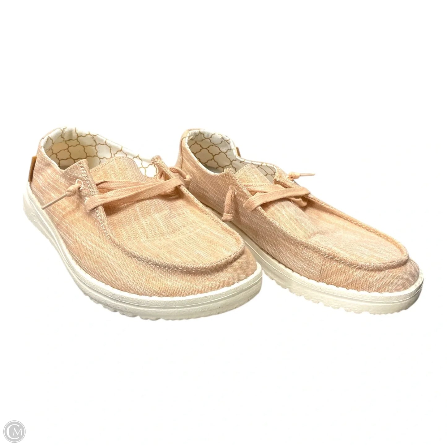 Shoes Flats By Hey Dude In Peach, Size: 6