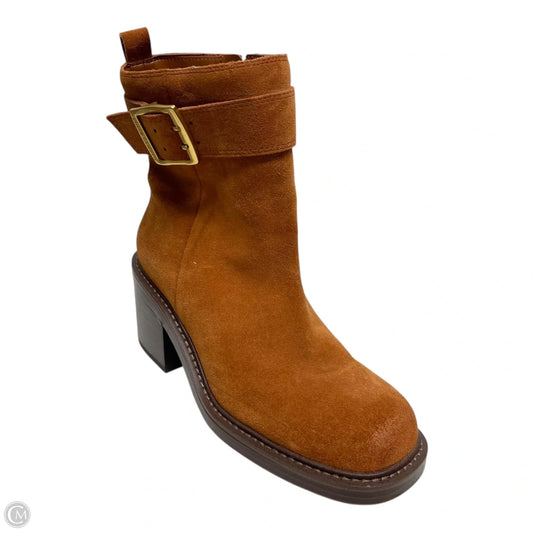 Boots Ankle Heels By Vince Camuto In Brown, Size: 8.5