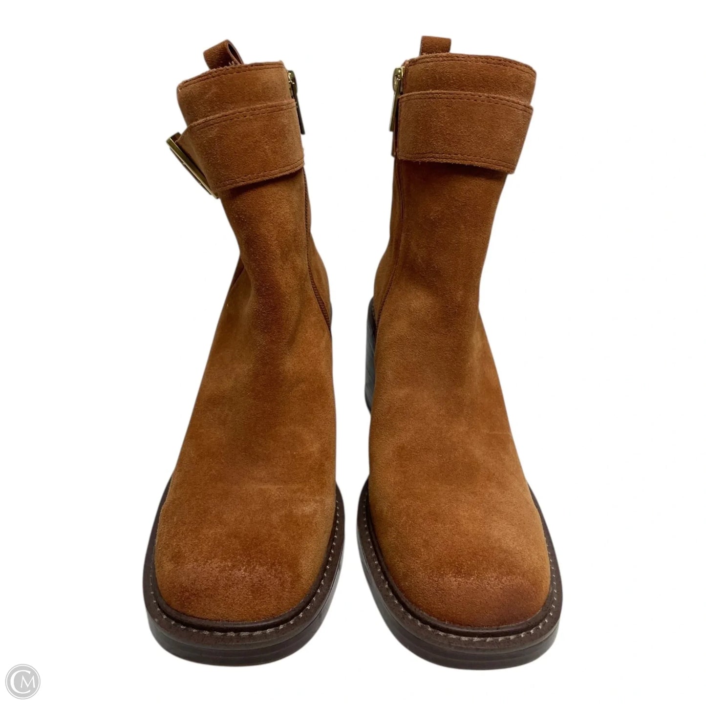 Boots Ankle Heels By Vince Camuto In Brown, Size: 8.5